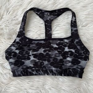 {Athleta} T-Back Sports Bra in Black, Grey, & White - Women's XS